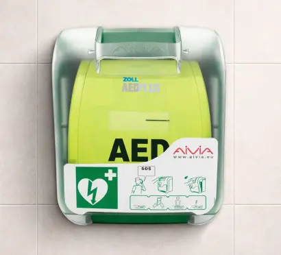 Zestawy AED + szafka