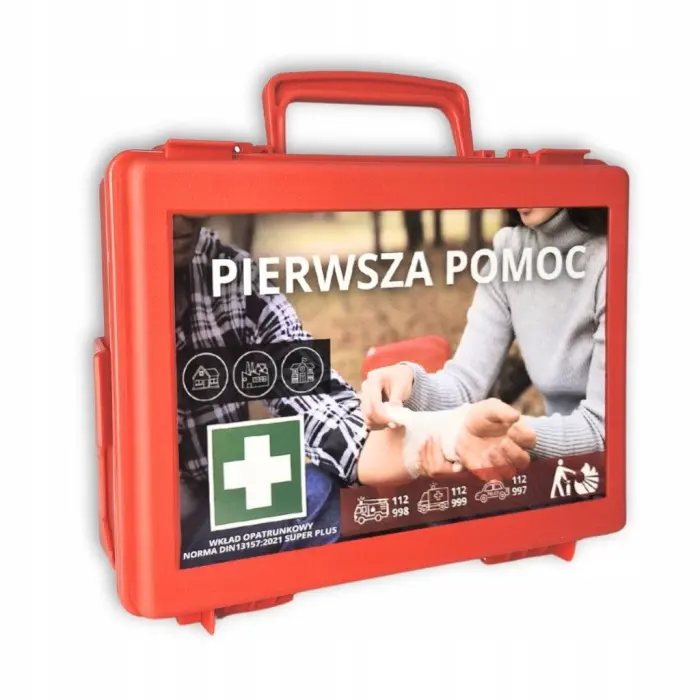 Apteczka pierwszej pomocy ze stelażem AZP-8 DIN 13157