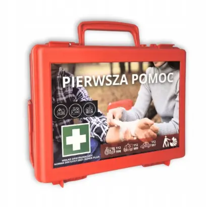 Apteczka pierwszej pomocy ze stelażem AZP-8 DIN 13157