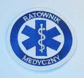 Naszywka RATOWNIK MEDYCZNY haft okragła