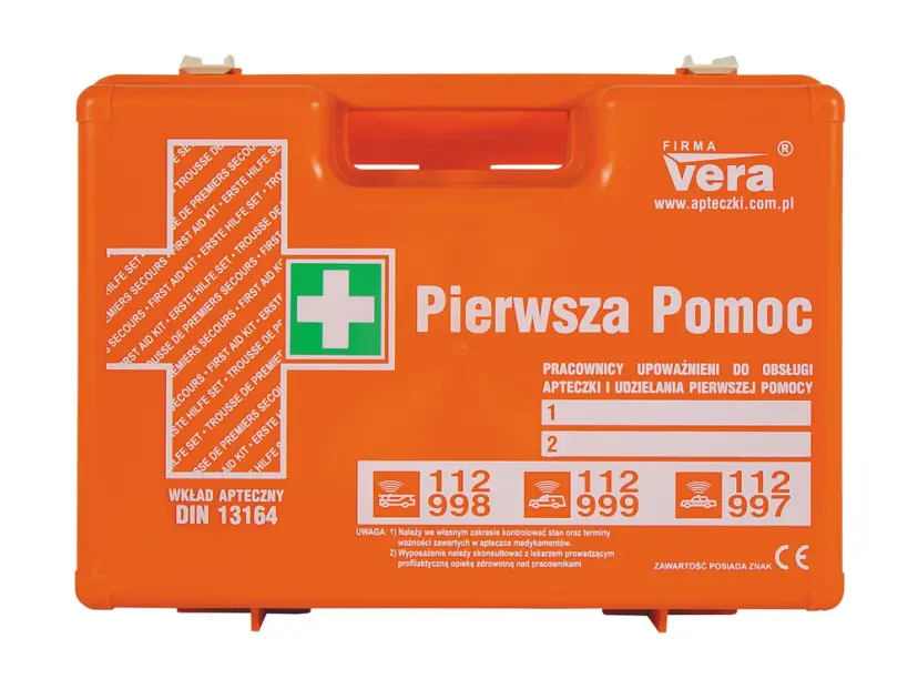 Przemysłowa apteczka TOP15 DIN13164 w walizce ABS