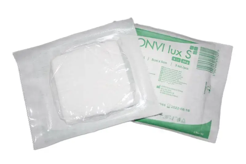 Kompres 5x5 cm jałowy NONVI LUX S - 10 szt.