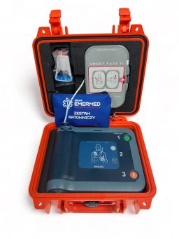 Defibrylator AED PHILIPS FRX ze skrzynką PELI