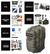 Plecak ewakuacyjny z wyposażeniem SAFEBAG OPTI  - oliwkowy - 2