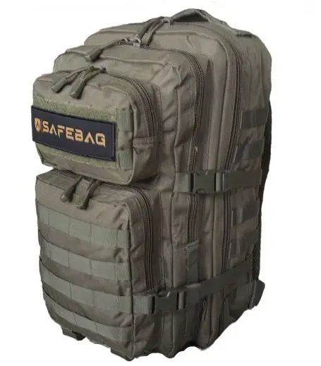Plecak ewakuacyjny z wyposażeniem SAFEBAG OPTI  - oliwkowy